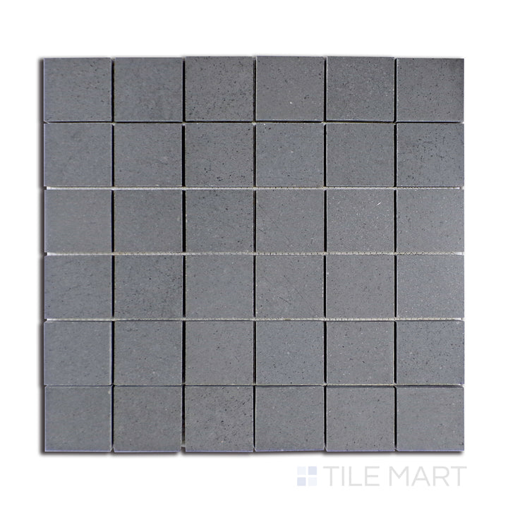 Top-down shot of Urban Living Titanium 2" Square Matte Porcelain Mosaic, a sleek metallic-inspired gray tile mosaic with a contemporary matte finish.