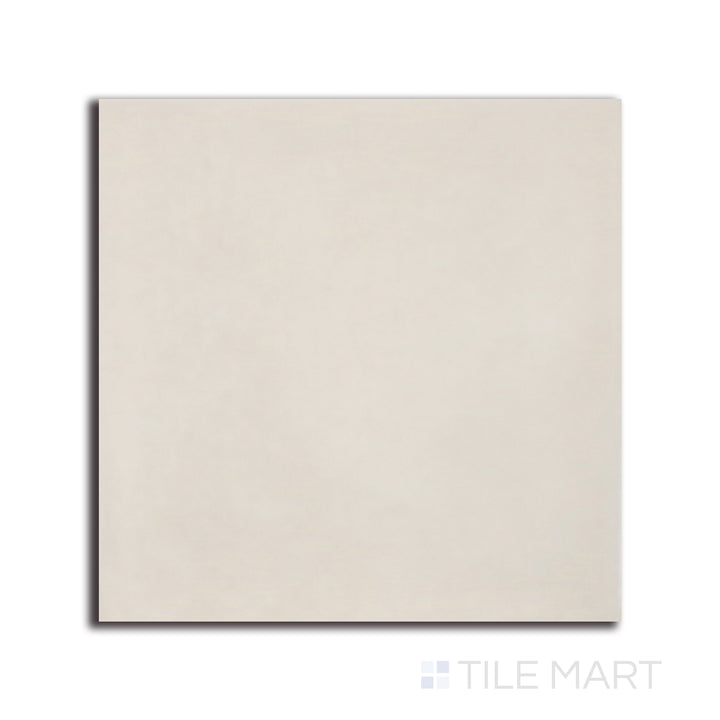 Top-down view of Village Mushroom 5X5 glossy ceramic tile, a soft beige shade with a glossy surface that complements classic and modern interiors.