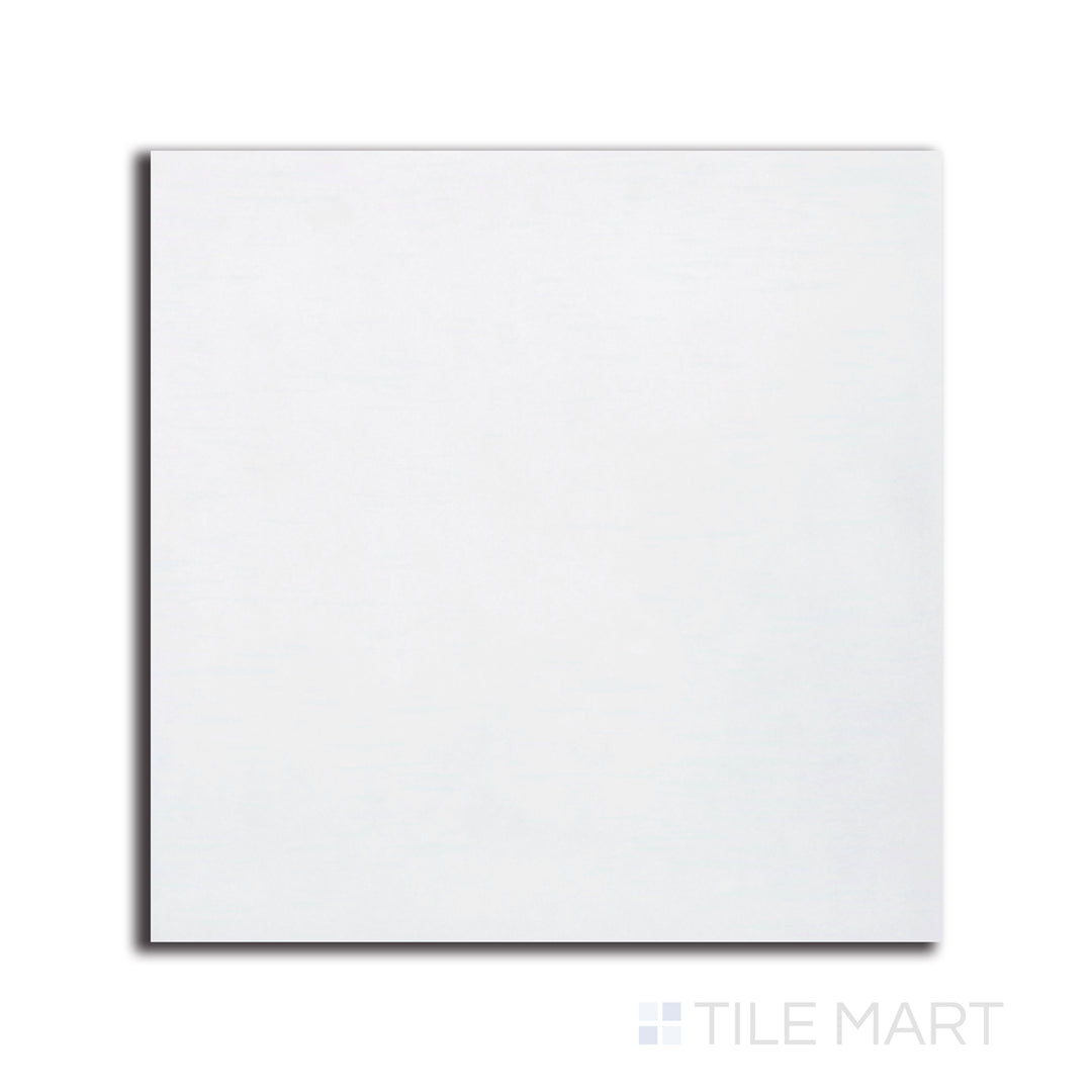 Flat-lay image of Village White 5X5 glossy ceramic tile, a timeless white tile with a mirror-like gloss for a refined, sophisticated aesthetic.