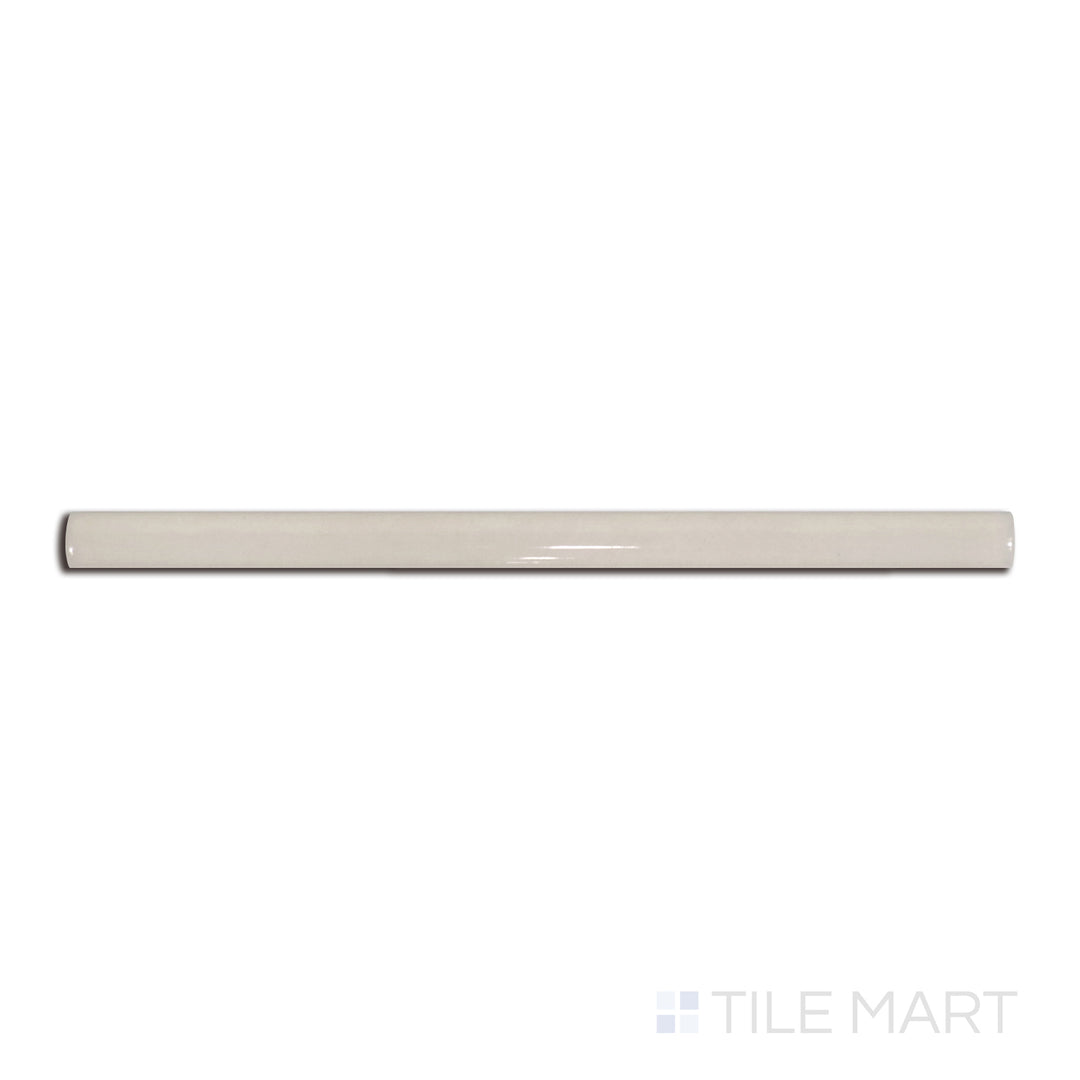 Flat-lay image of Village Mushroom 0.5X8 glossy ceramic jolly, a beige-toned trim piece with a polished sheen to complement neutral palettes.