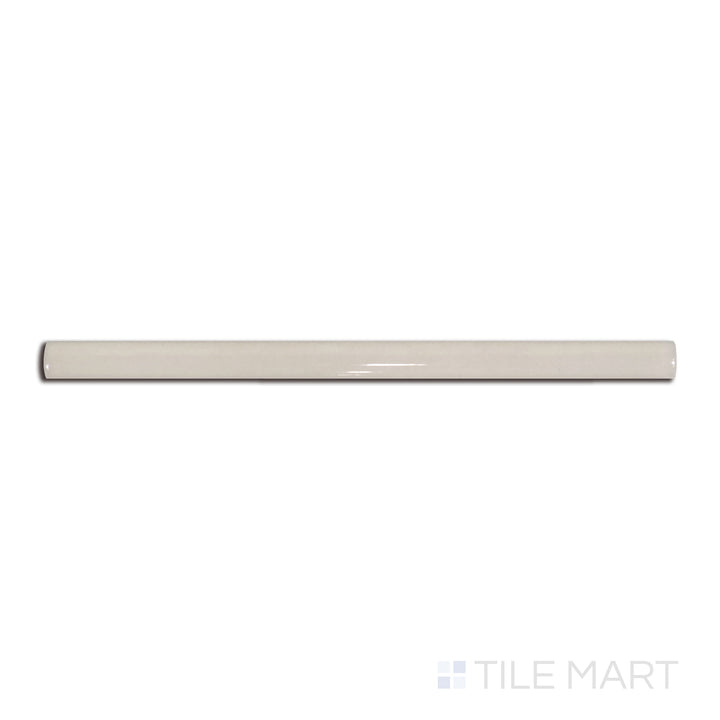 Flat-lay image of Village Mushroom 0.5X8 glossy ceramic jolly, a beige-toned trim piece with a polished sheen to complement neutral palettes.