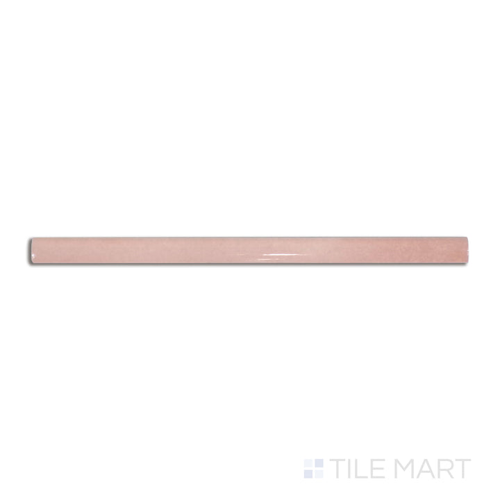 Overhead shot of Village Rose Gold 0.5X8 glossy ceramic jolly, a delicate rose-tinted ceramic trim with a high-gloss finish for a sophisticated look.