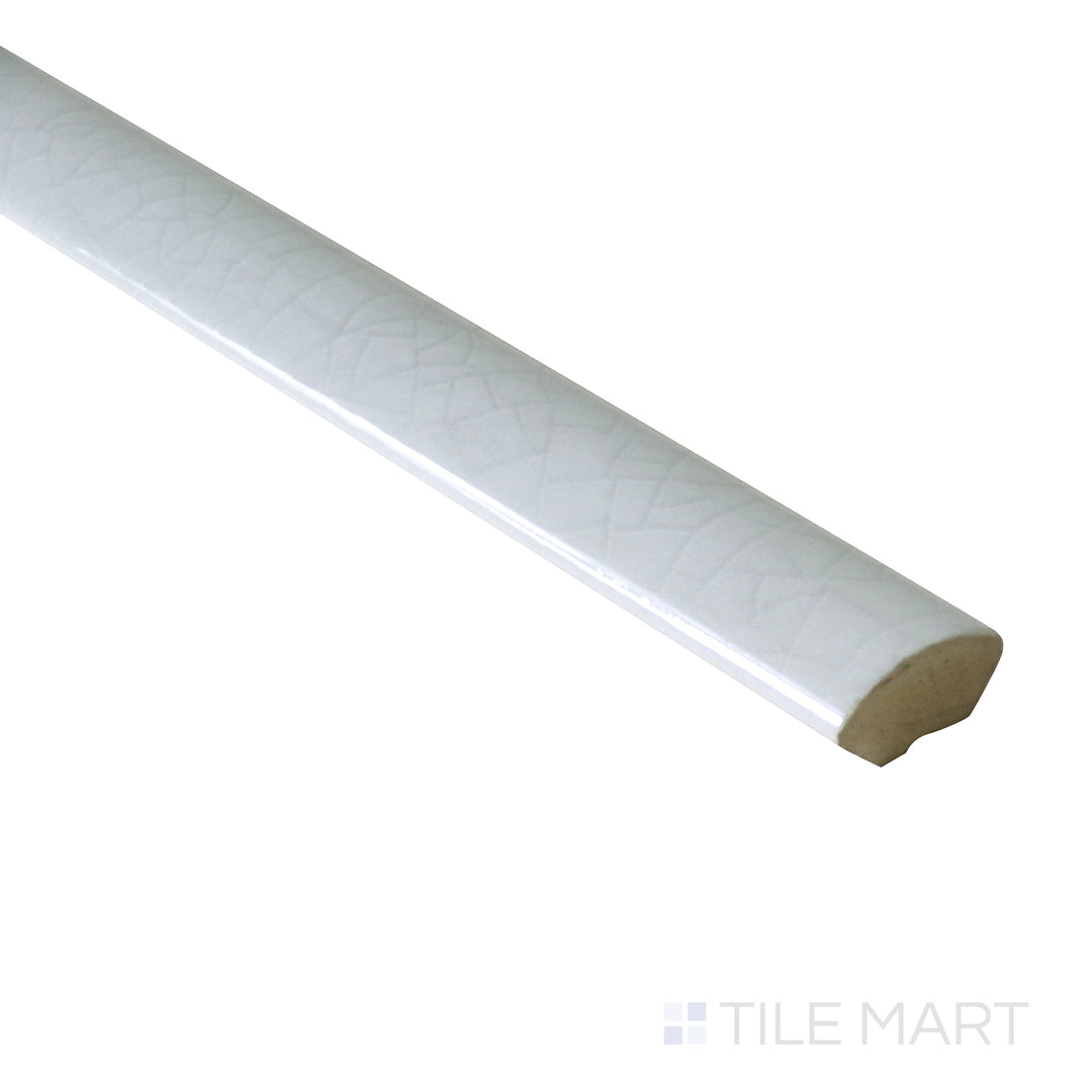 Angled shot of Vitral Lavanda 0.05x12 glossy ceramic jolly tile, showcasing its delicate lavender tone, glossy sheen, and structured trim layout.  