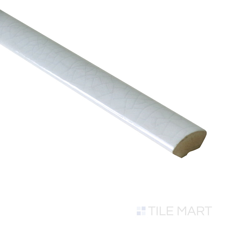 Angled shot of Vitral Lavanda 0.05x12 glossy ceramic jolly tile, showcasing its delicate lavender tone, glossy sheen, and structured trim layout.  