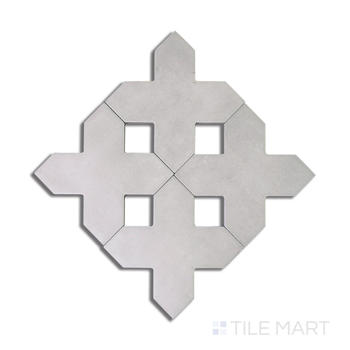 Kasbah Cross Porcelain Tile 5X5 Smoke Matte