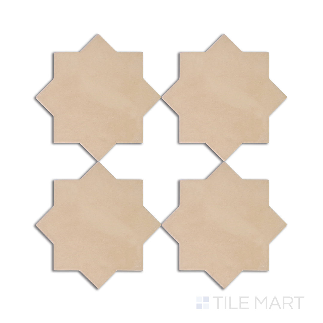 Kasbah Star Porcelain Tile 6-1/2X6-1/2 Fawn Matte