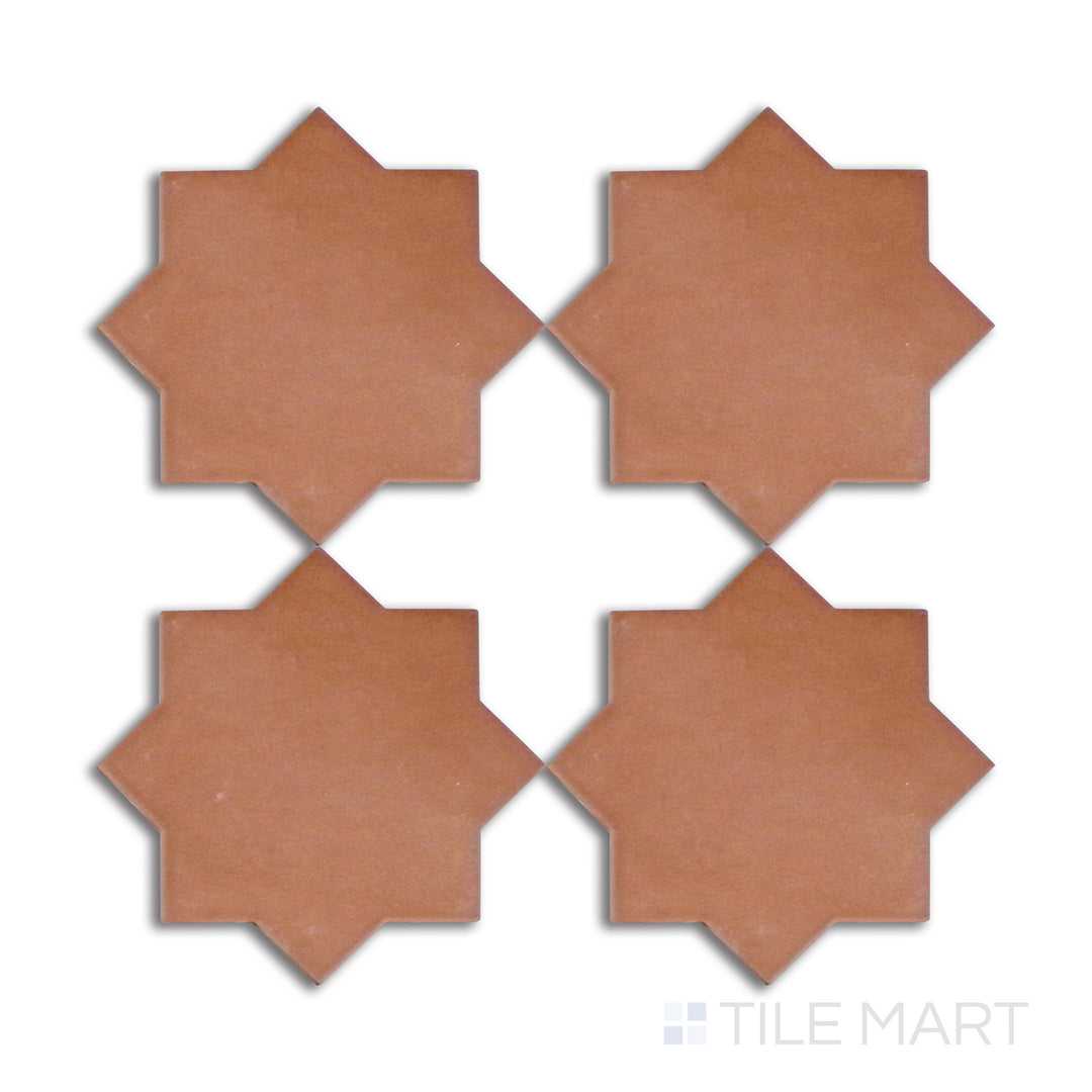 Kasbah Star Porcelain Tile 6-1/2X6-1/2 Terracotta Matte