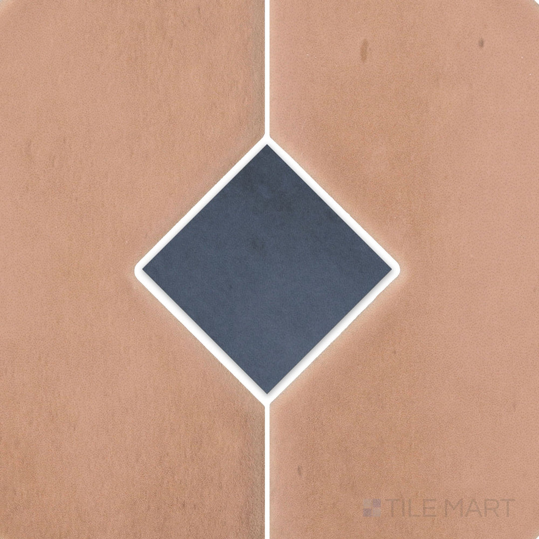 Top-down view of Kasbah Taco Blue Night 1X1 matte porcelain tile, a deep navy blue shade with a rich matte surface, perfect for adding depth to design elements.
