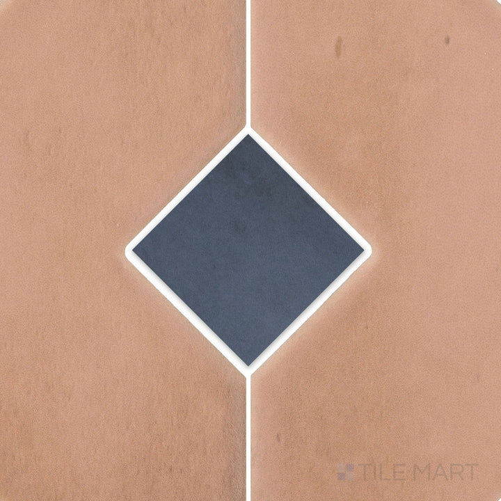 Top-down view of Kasbah Taco Blue Night 1X1 matte porcelain tile, a deep navy blue shade with a rich matte surface, perfect for adding depth to design elements.
