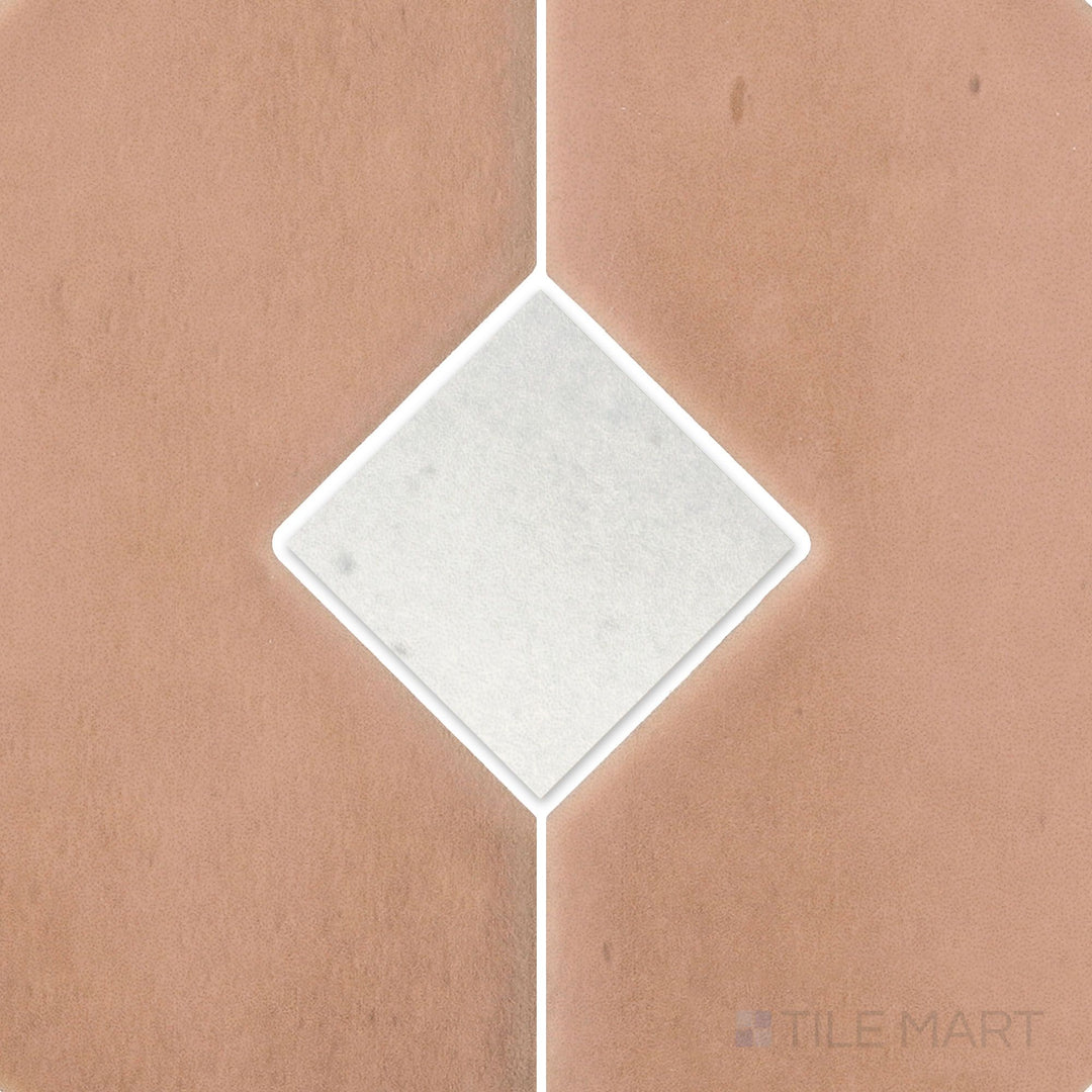 Overhead shot of Kasbah Taco White 1X1 matte porcelain tile, a crisp and clean white tile with a soft matte surface, ideal for brightening up any space.
