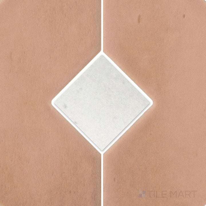 Overhead shot of Kasbah Taco White 1X1 matte porcelain tile, a crisp and clean white tile with a soft matte surface, ideal for brightening up any space.
