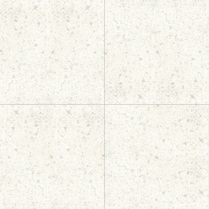 Overhead shot of Venice Villa Zinc 24X24 matte porcelain tile, a cool-toned gray tile with a matte finish, perfect for creating a sleek, industrial-inspired look.