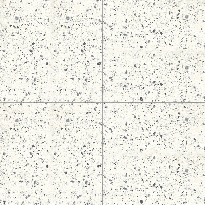 Top-down view of Venice Villa White 24X24 matte porcelain tile, a bright, neutral-toned tile with a smooth matte surface, ideal for modern and minimalist spaces.