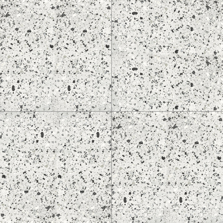 Flat-lay of Venice Villa Silver 24X24 matte porcelain tile, featuring a soft silver-gray hue and a matte finish that adds subtle sophistication to any flooring or wall application.