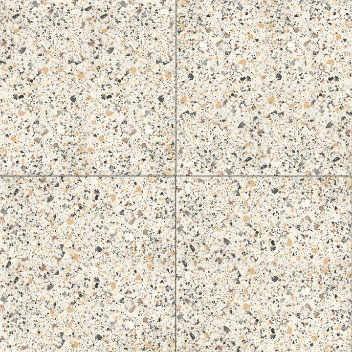 Bird’s-eye view of Venice Villa Ivory 24X24 matte porcelain tile, a warm off-white shade with a velvety matte surface, ideal for brightening up interiors with a soft, inviting touch.