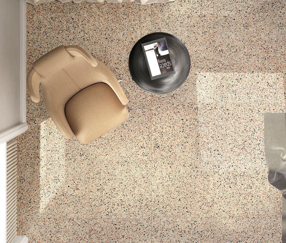 A warm and inviting space highlighted by Rialto Ivory 24X24 Matte Porcelain, blending soft beige tones with a velvety matte surface.