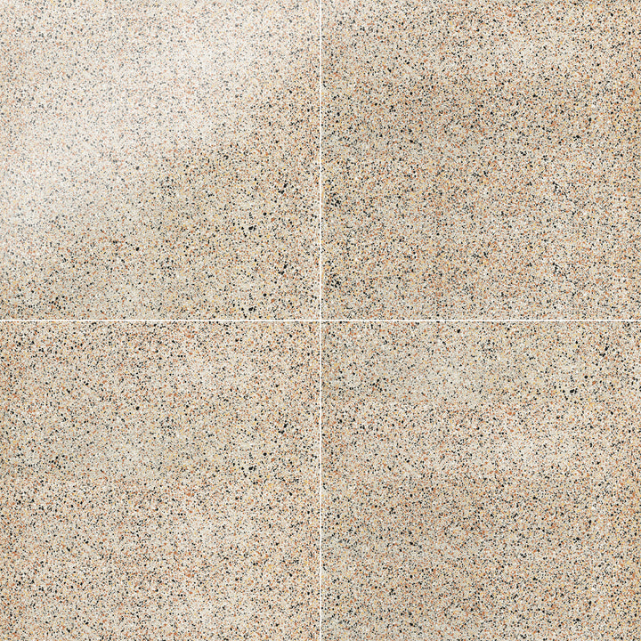 Bird’s-eye view of Rialto Ivory 24X24 polished porcelain tile, a soft ivory-colored tile with a polished sheen, bringing warmth and elegance to modern interiors.