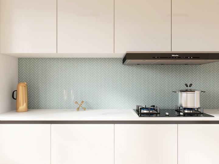 Metro Grey 1X3 Herringbone Matte Porcelain Mosaic