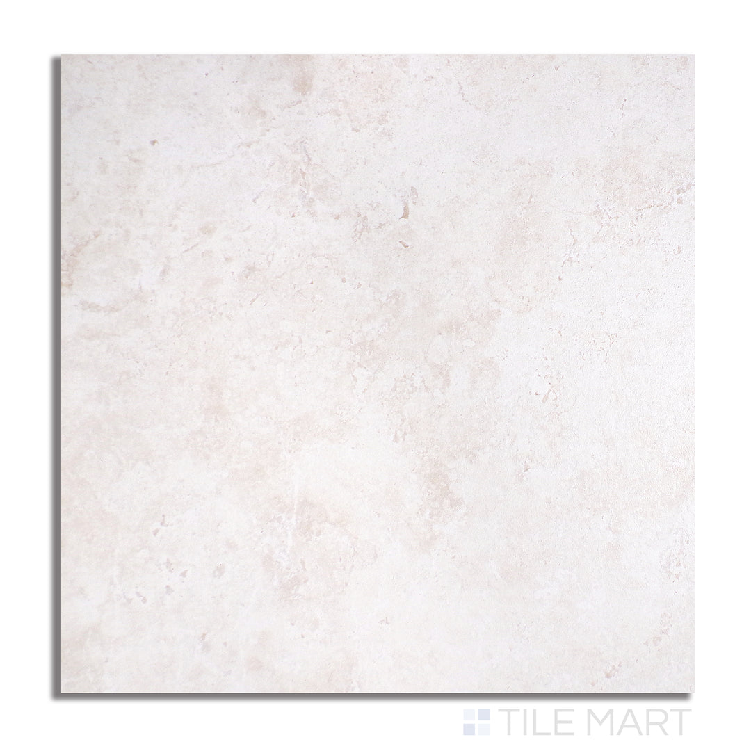 Top-down view of Astrum White 48X48 Matte Porcelain, featuring a spacious white surface with a smooth matte finish for a sleek and modern aesthetic.