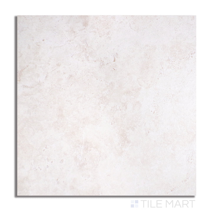 Top-down view of Astrum White 48X48 Matte Porcelain, featuring a spacious white surface with a smooth matte finish for a sleek and modern aesthetic.