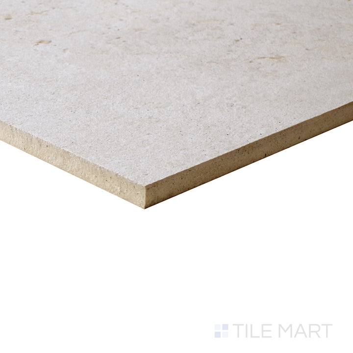 Diagonal view of Astrum White 24x48 matte porcelain tile, showcasing its clean white tone, refined matte finish, and contemporary rectangular shape.  