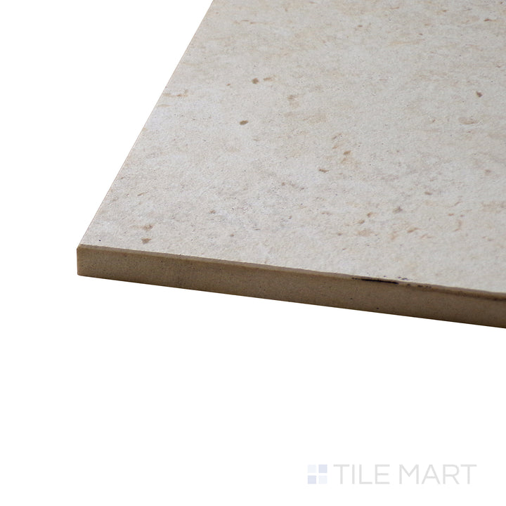 Angled close-up of Astrum White 24X48 Matte Porcelain Tile, showcasing its expansive white surface with subtle veining in a matte finish.