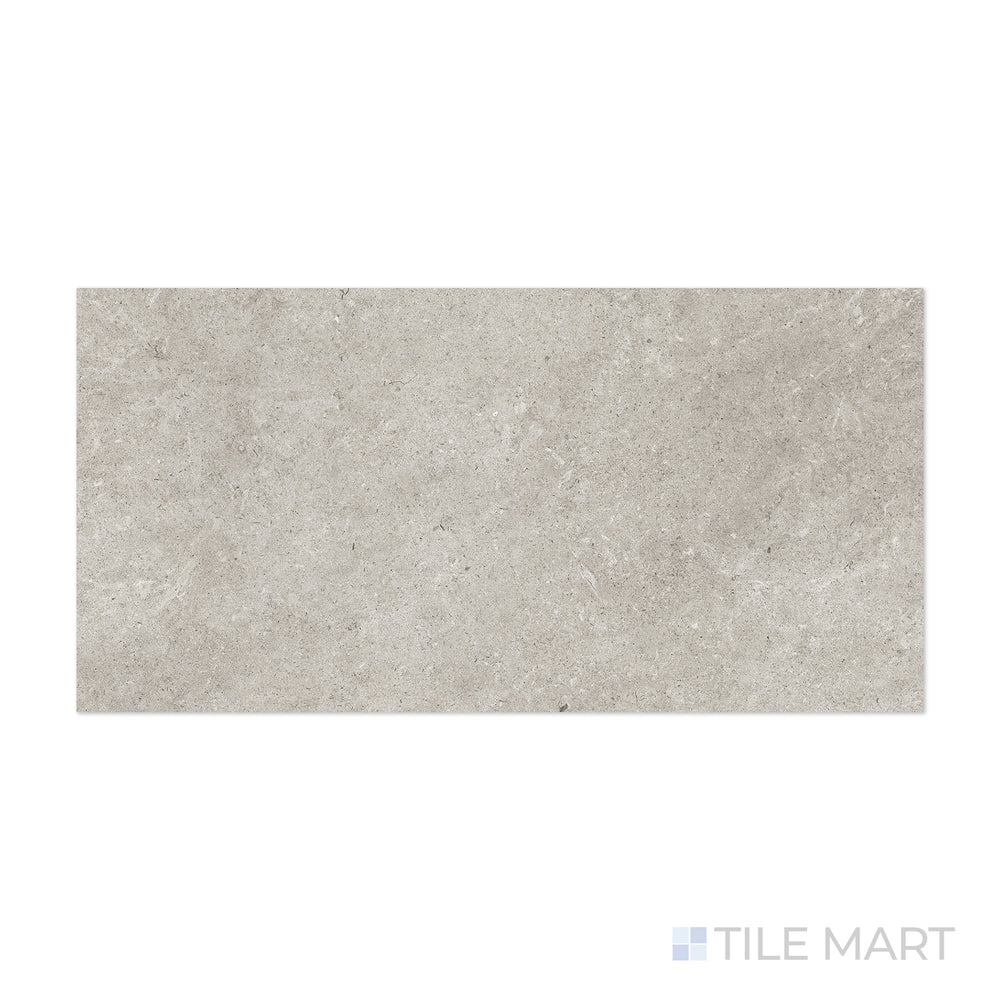 A soft pearl finish comes to life in this close-up of Epika Pearl 24x48 matte porcelain tile, where the fine matte surface enhances its gentle elegance.