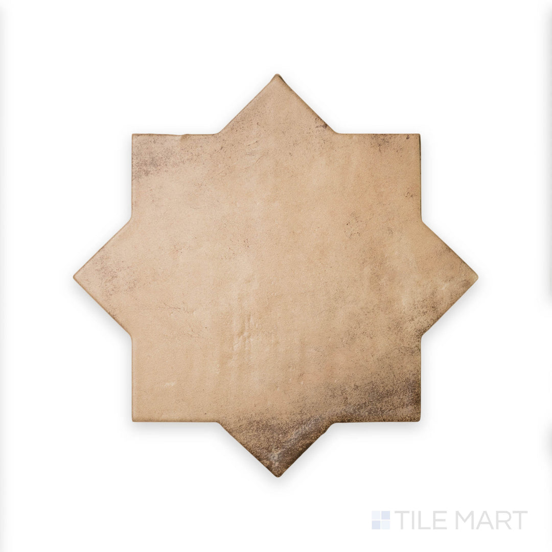 From a close-up angle, the deep mud tone of Amalfi Star Mud 7x7 matte porcelain tile is accentuated, revealing its rich texture and soft matte surface.