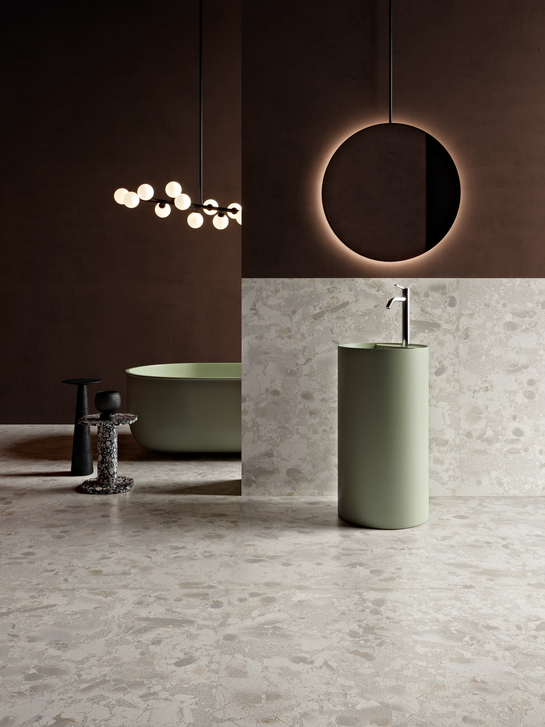 Sophisticated and timeless ambiance with Attitude White 48X48 Natural Ceramic, enhancing the space with a natural elegance.