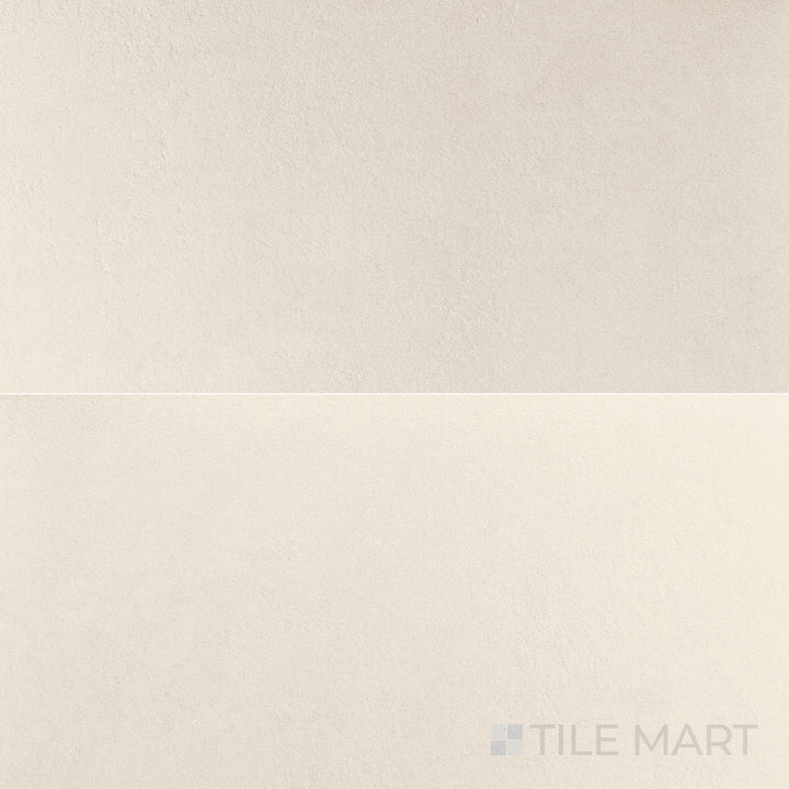 Flat-lay of Crush White 24X48 Matte Porcelain, a large-format matte tile in crisp white, designed to bring a contemporary and clean look to any space.