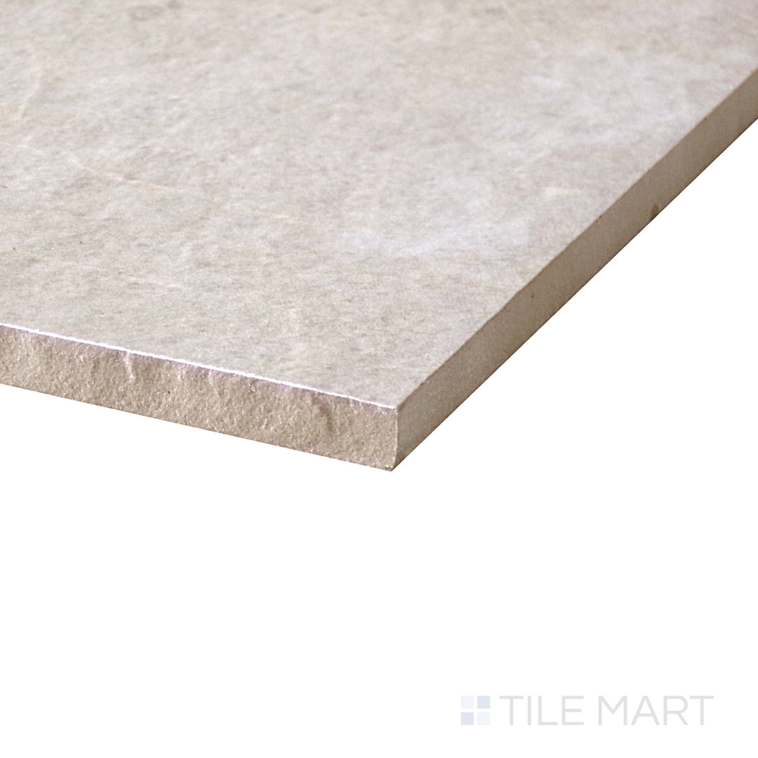 Diagonal view of Dome Nut 48x48 matte porcelain tile, showcasing its deep nut brown shade, polished matte surface, and expansive square layout.  