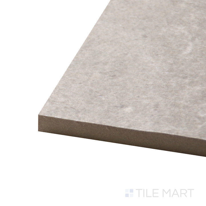 Close-up corner shot of Dome Nut 48X48 Matte Porcelain Tile, featuring its rich brown hues with a large-format matte surface.