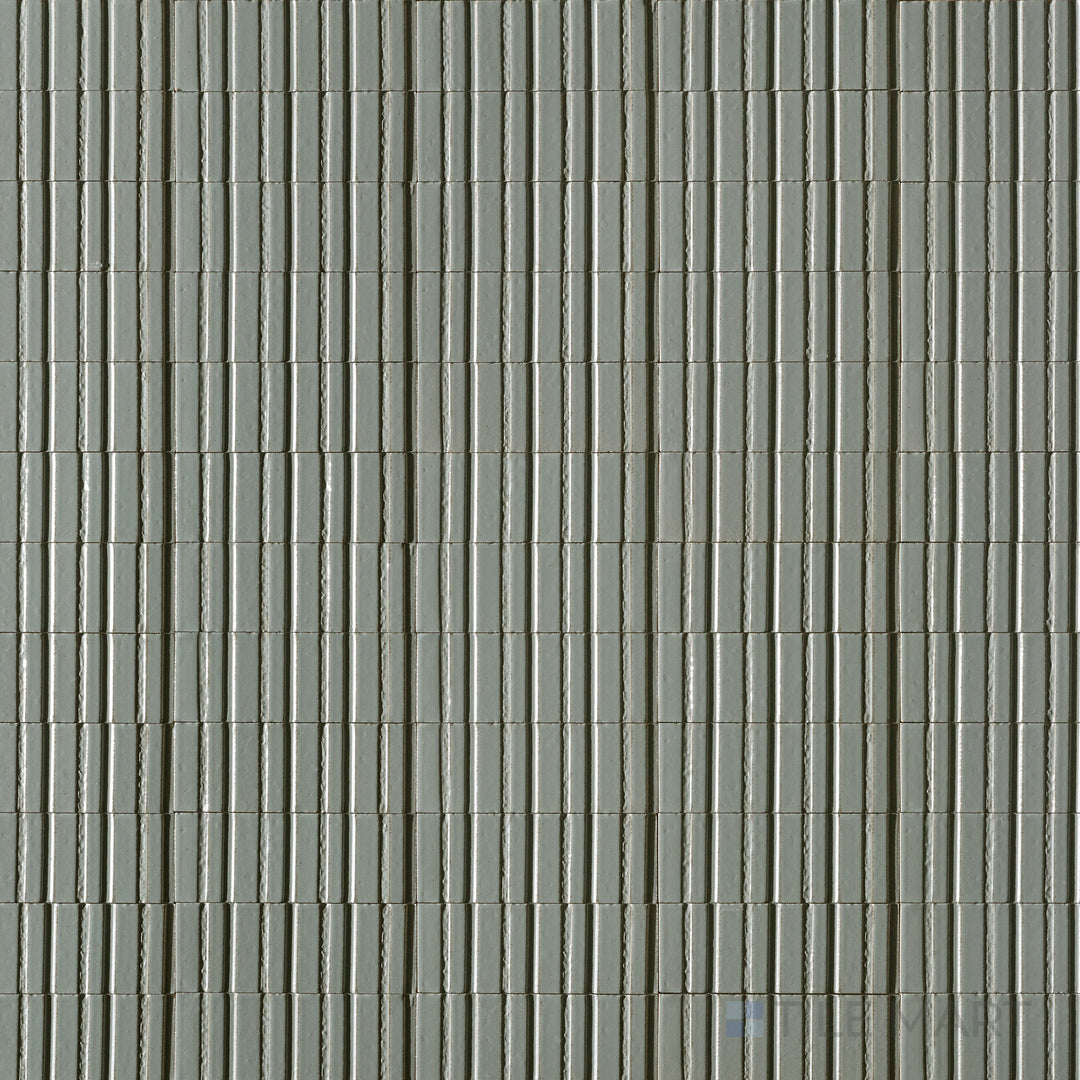 Top-down image of Glace Avio 3X8 Glossy Porcelain, a rich blue tile with a smooth glossy texture, bringing depth and elegance to surfaces.