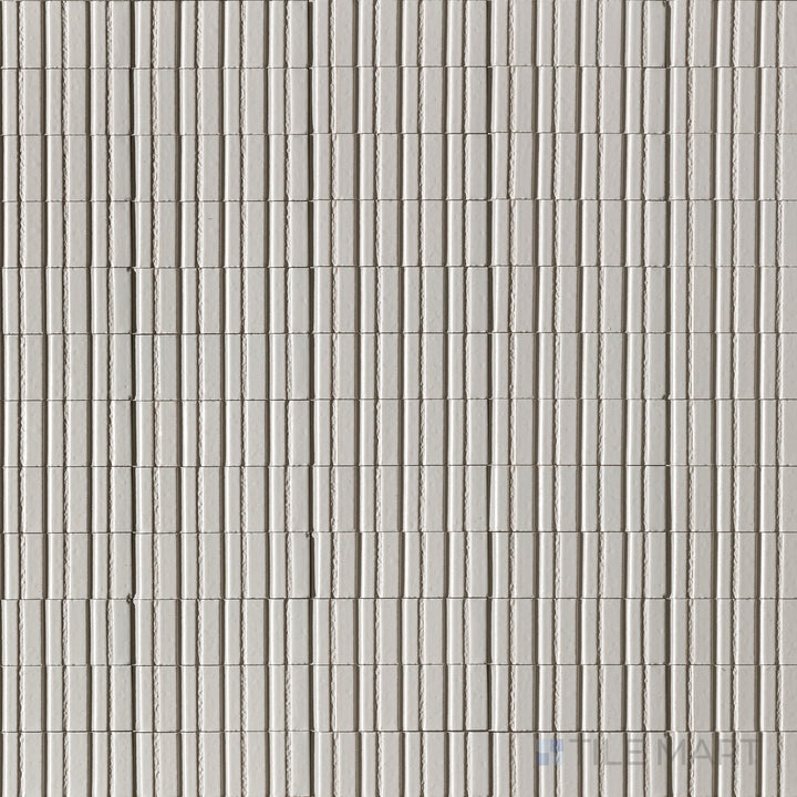 Bird’s-eye shot of Glace Bianco 3X8 Glossy Porcelain, a clean white glossy tile that enhances brightness and visual space in any room.