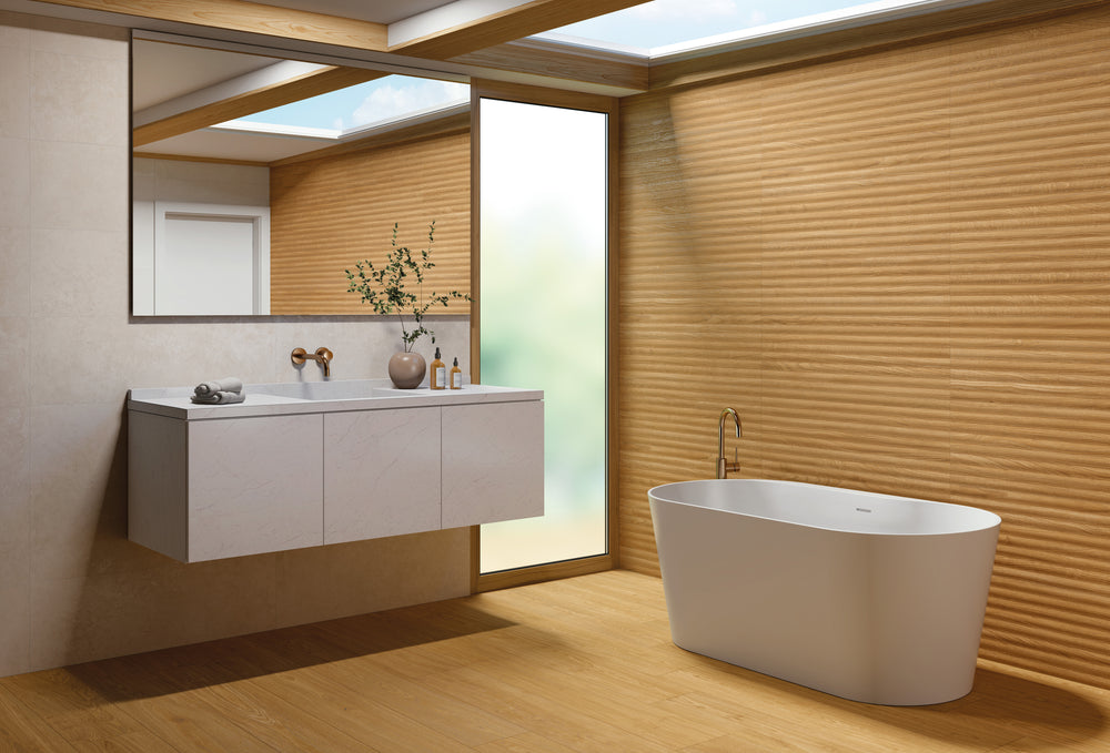 A rich and warm ambiance with Grainier Honey 10X60 Matte Porcelain, exuding natural beauty and charm.