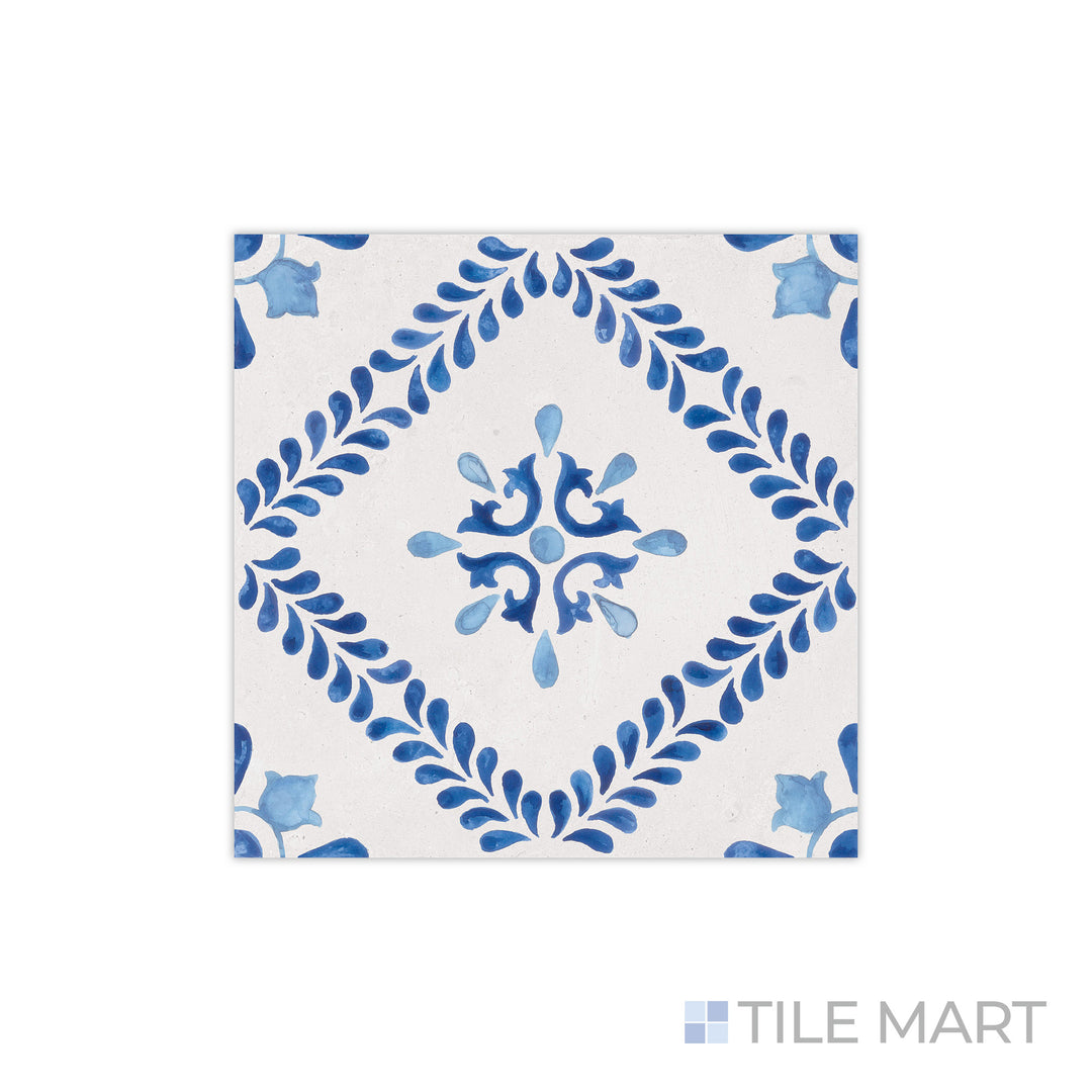 A diamond-inspired motif with a refined matte texture is magnified in this detailed macro shot of Mestral Diamond 9x9 matte porcelain tile, enhancing its classic look.