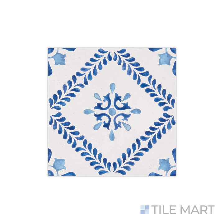 A diamond-inspired motif with a refined matte texture is magnified in this detailed macro shot of Mestral Diamond 9x9 matte porcelain tile, enhancing its classic look.