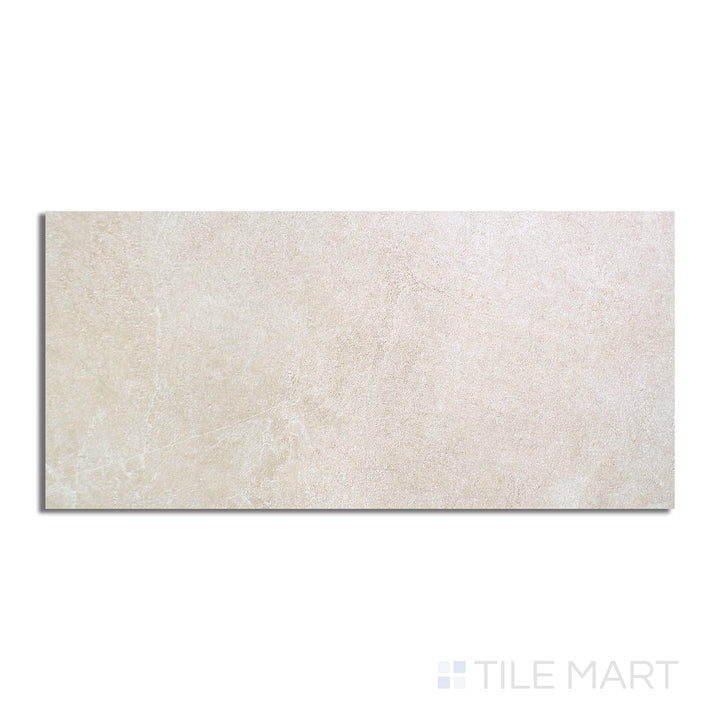 Bird’s-eye perspective of Motley Monterey 12X24 Matte Porcelain, a neutral tile with a subtle matte texture, complementing various decor styles.