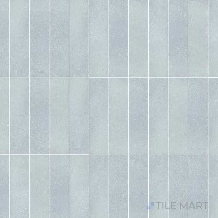 Overhead view of Tetris Aria 2X8 Matte Porcelain, a rectangular matte tile with a soft, neutral tone, perfect for modern interiors.