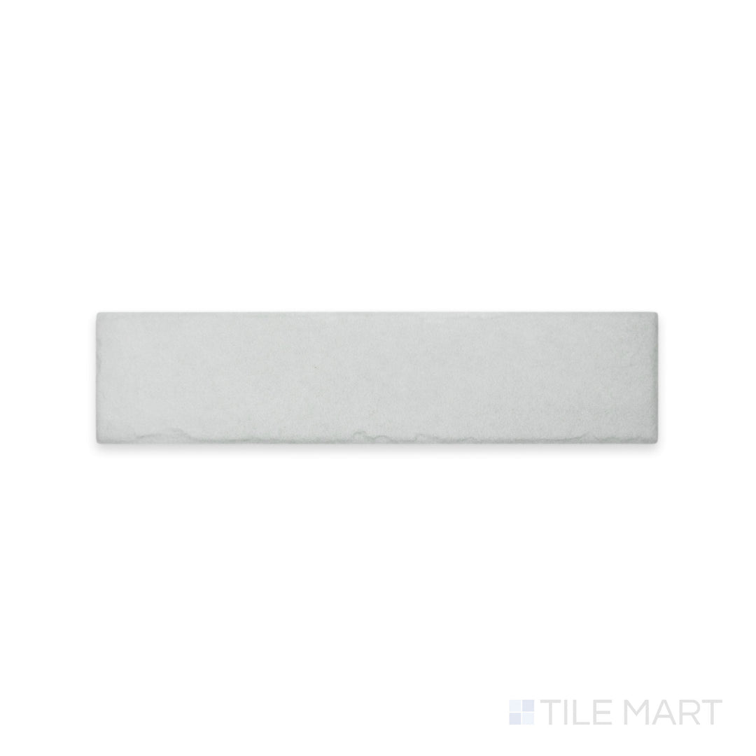 A crisp white finish with a velvety matte texture is showcased in this detailed close-up of Tetris White 2x8 matte porcelain tile, enhancing its clean and minimalist look.