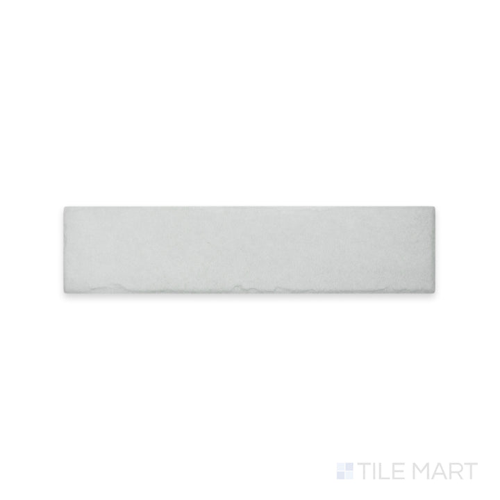 A crisp white finish with a velvety matte texture is showcased in this detailed close-up of Tetris White 2x8 matte porcelain tile, enhancing its clean and minimalist look.