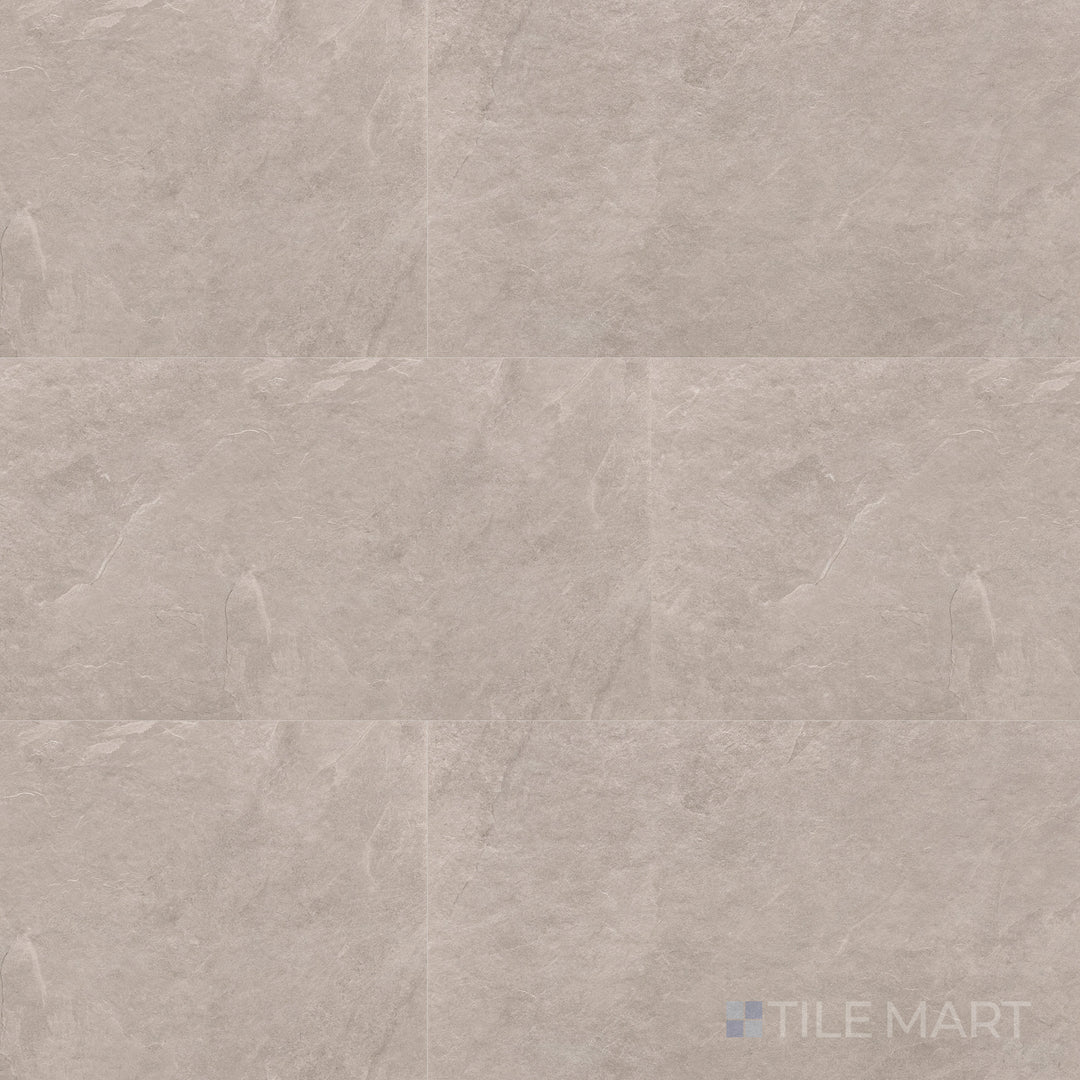 Top-down image of Ash Beige 12X24 Matte Porcelain, a neutral-toned rectangular tile with a soft matte surface, offering a refined and natural look.