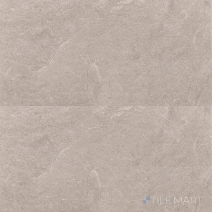 Flat-lay of Ash Beige 24X48 Matte Porcelain, a large-format tile with warm beige undertones and a matte finish for a seamless, modern appeal.