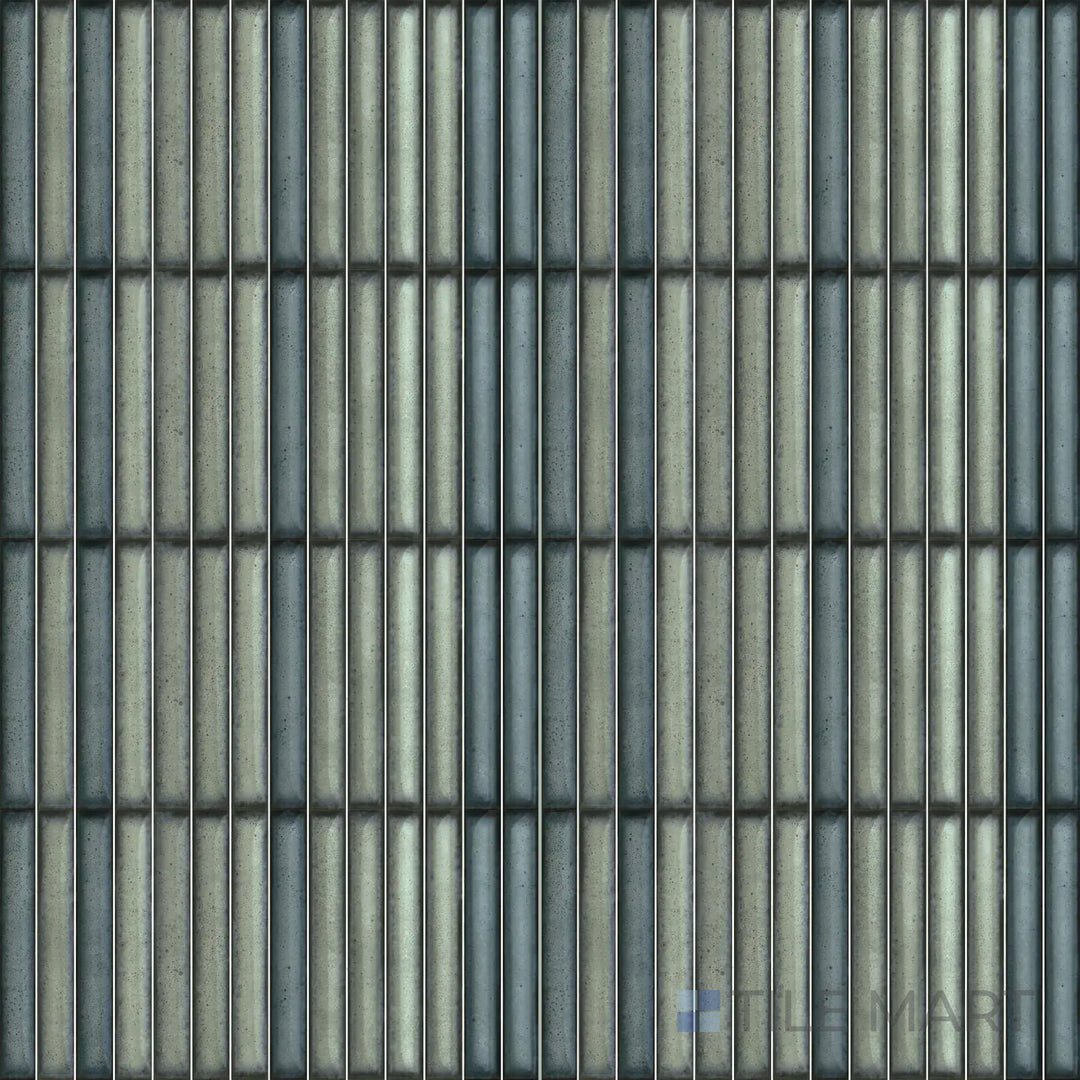 Flat-lay of Karatsu Wear 4.5X9 Matte Porcelain, featuring a distressed aesthetic with a matte finish, adding vintage character to any space.