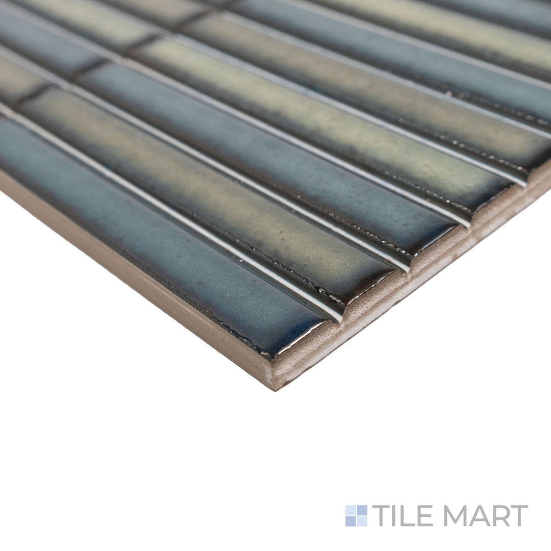 Corner shot of Karatsu Wear 4.5x9 matte porcelain tile, showcasing its contemporary design, smooth texture, and how the edges meet at a perfect angle.