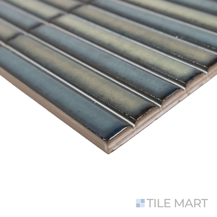 Corner shot of Karatsu Wear 4.5x9 matte porcelain tile, showcasing its contemporary design, smooth texture, and how the edges meet at a perfect angle.