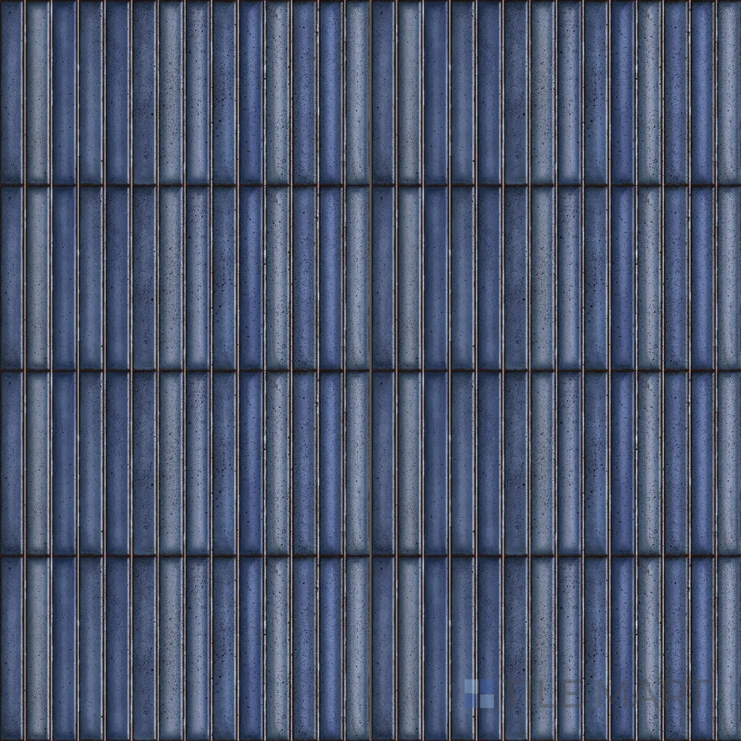 Bird’s-eye perspective of Karatsu Midnight 4.5X9 Matte Porcelain, a deep, rich-colored tile with a matte surface, perfect for contemporary and industrial designs.