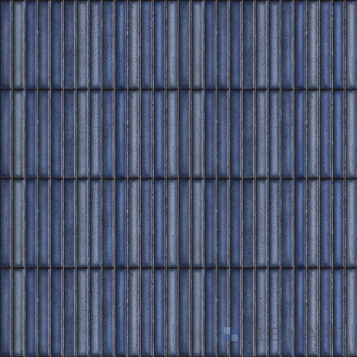 Bird’s-eye perspective of Karatsu Midnight 4.5X9 Matte Porcelain, a deep, rich-colored tile with a matte surface, perfect for contemporary and industrial designs.