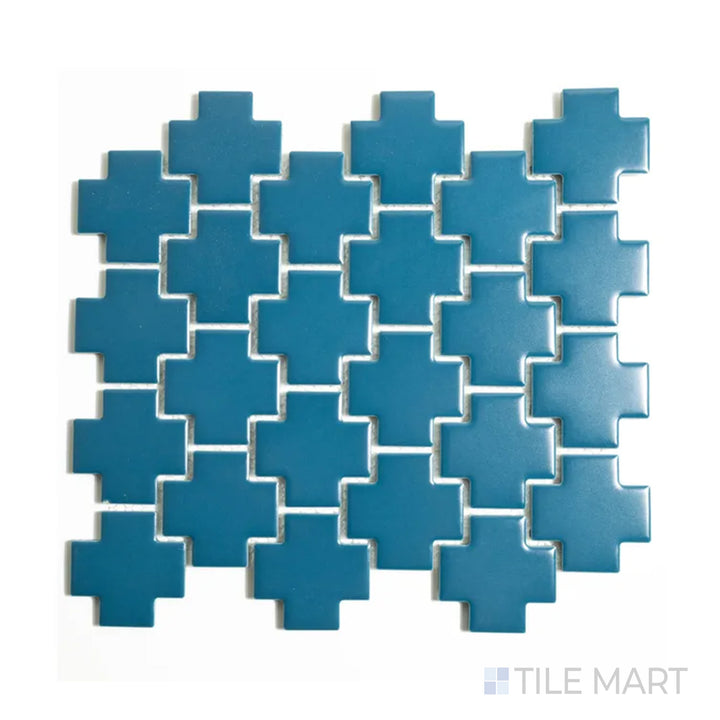 Porcelain Glazed Mosaics Blue Matte