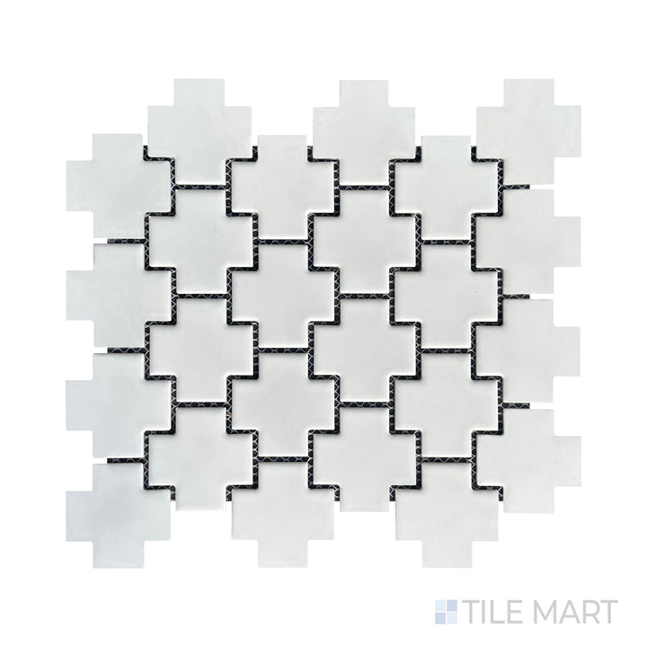 Porcelain Glazed Mosaics White Matte